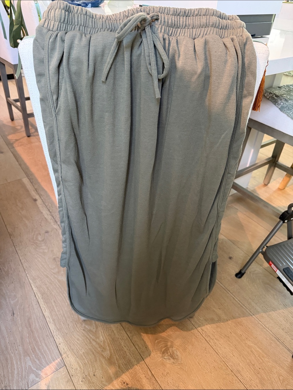 Three Bird Nest Women's Casual Drawstring Maxi Skirt - Olive